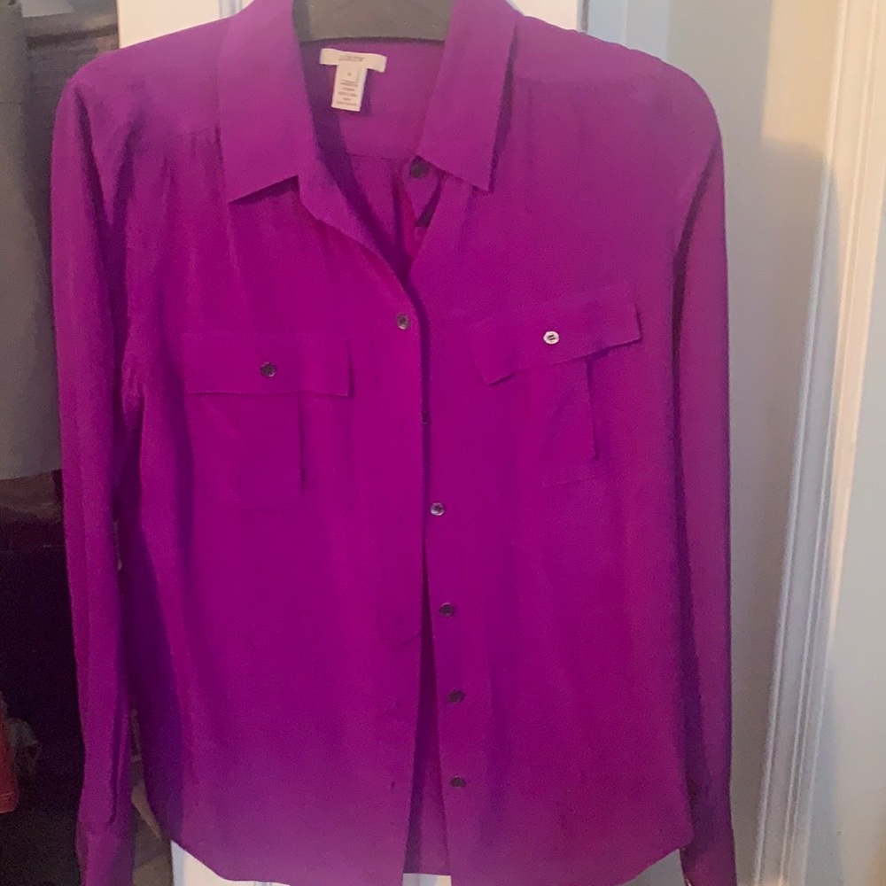 Jecrew 100% silk button down